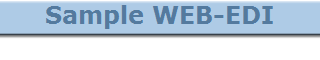Sample WEB-EDI